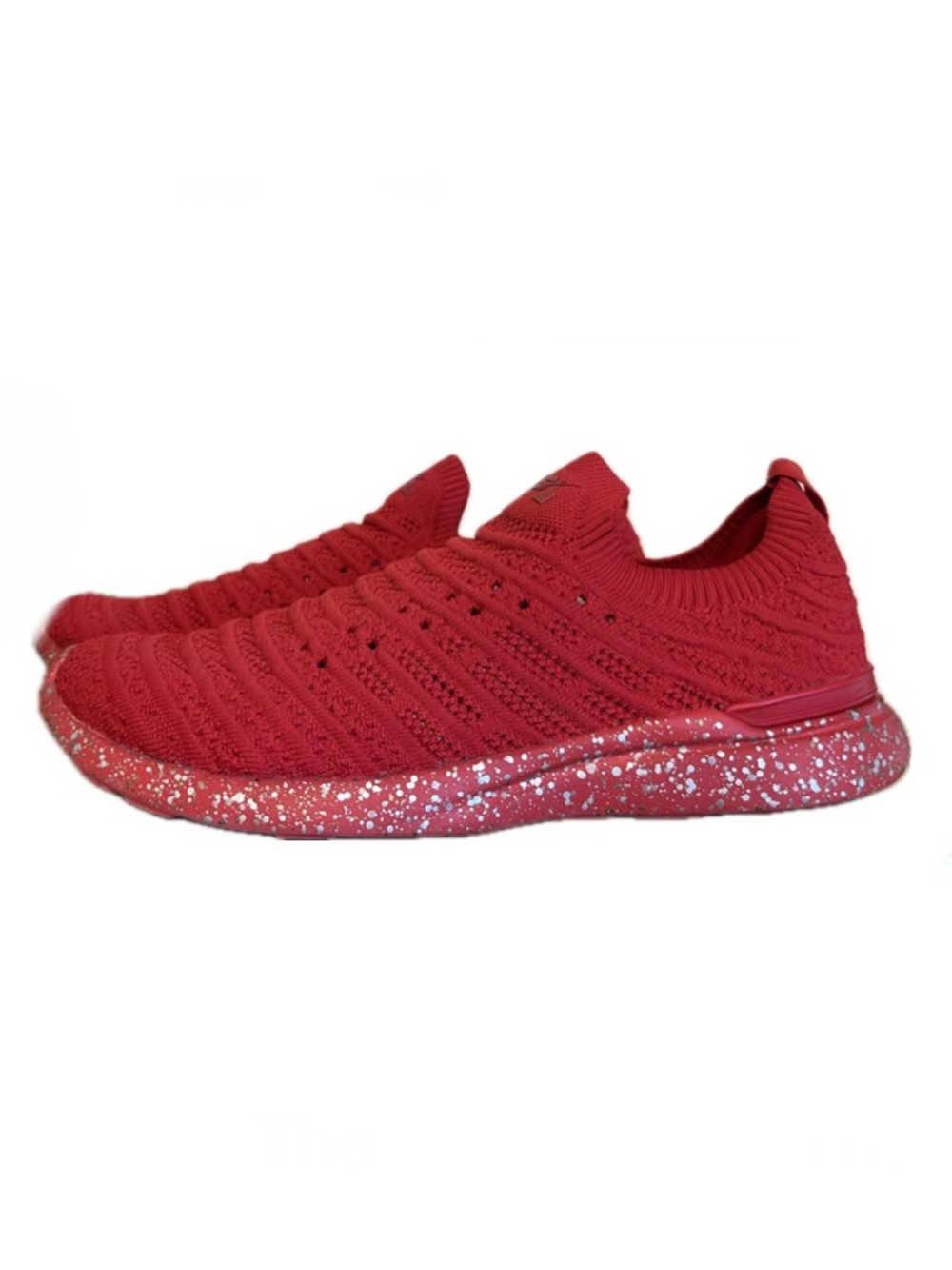 APL TechLoom Wave Red Speckle Shoes, Women 9, Men 7.5